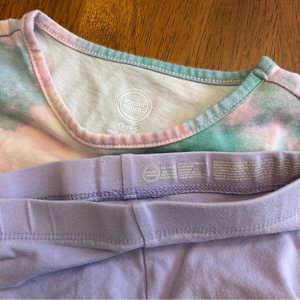Tie Dye Dress Set | Girls XS 4-5 | Pastel Spring Dress + Cartwheel Shorts